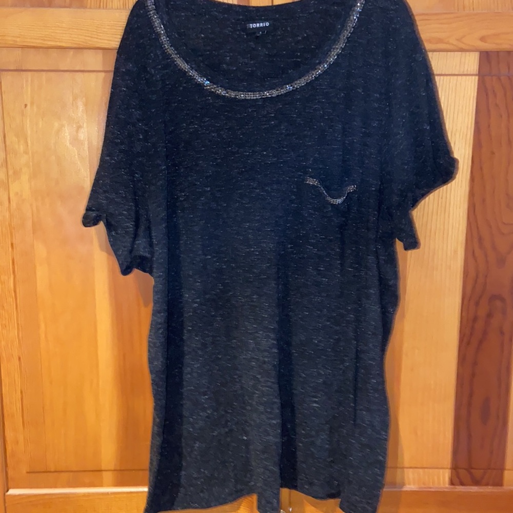 Torrid Grey Embellished shirt